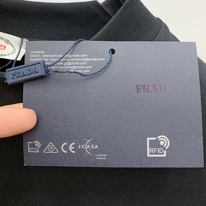 最高級プラダスーパーコピー PRADA トライアングルロゴ 長袖シャツ トップス ロンシャン ブラック 2524745 プラダ Tシャツ アウトレット - 画像 (9)