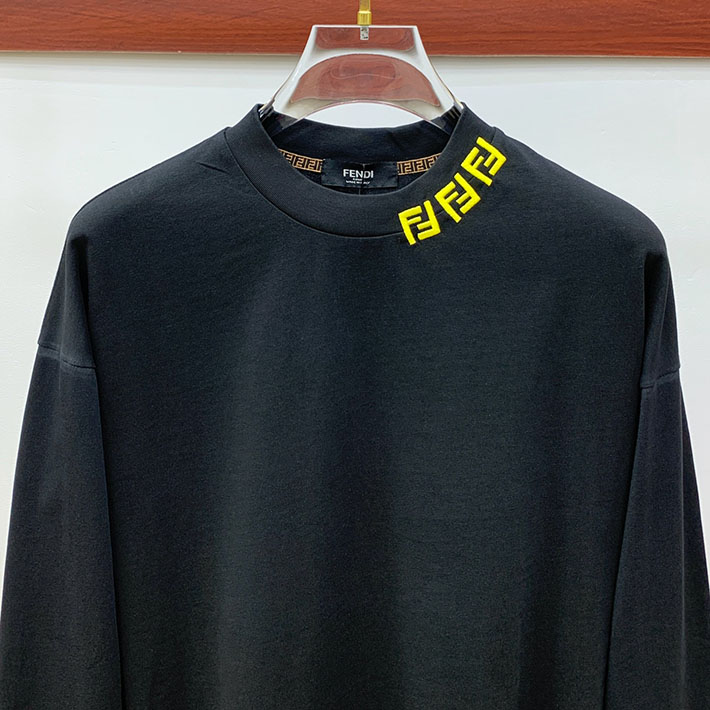最高級フェンディスーパーコピー キッズ 子供服 ジュニア ユニセックス可 トップス ロンT 長袖Tシャツ ブラック 2524757 FENDI Tシャツ アウトレット - 画像 (10)
