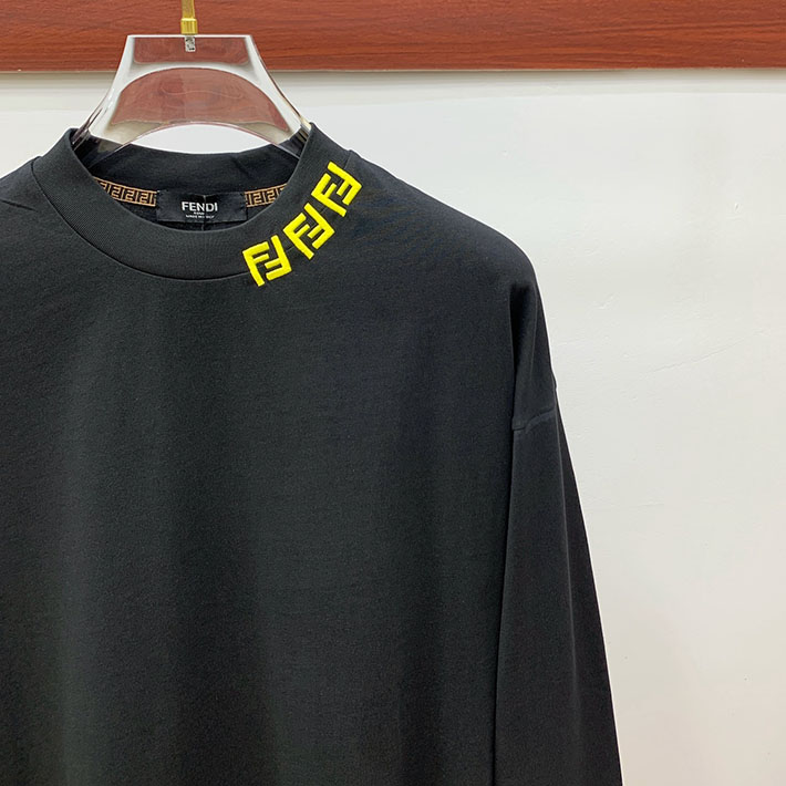 最高級フェンディスーパーコピー キッズ 子供服 ジュニア ユニセックス可 トップス ロンT 長袖Tシャツ ブラック 2524757 FENDI Tシャツ アウトレット - 画像 (8)