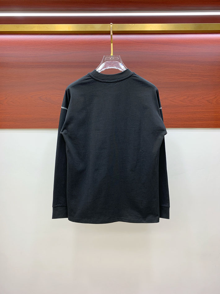 最高級MiuMiuスーパーコピー MiuMiu Tシャツ 長袖 カットソー コットン ロゴT クルーネック ブラック 2524760 Miumiu Tシャツ アウトレット - 画像 (4)