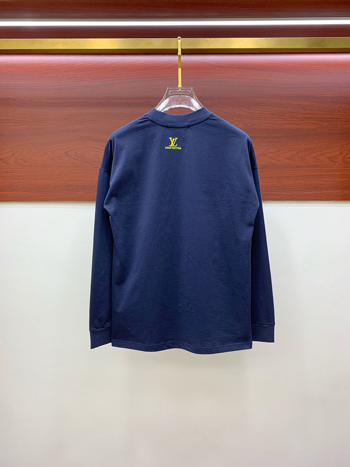 最高級ルイヴィトンスーパーコピー服 Louis Vuitton LVロングスリーブTシャツ ネイビー 2524767 ルイヴィトン Tシャツ 新作 - 画像 (4)
