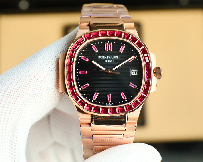 最高級パテックフィリップスーパーコピー ノーチラス Off Catalogue Nautilus Platinum Ruby Bezel 5711/112P-001 - 画像 (8)
