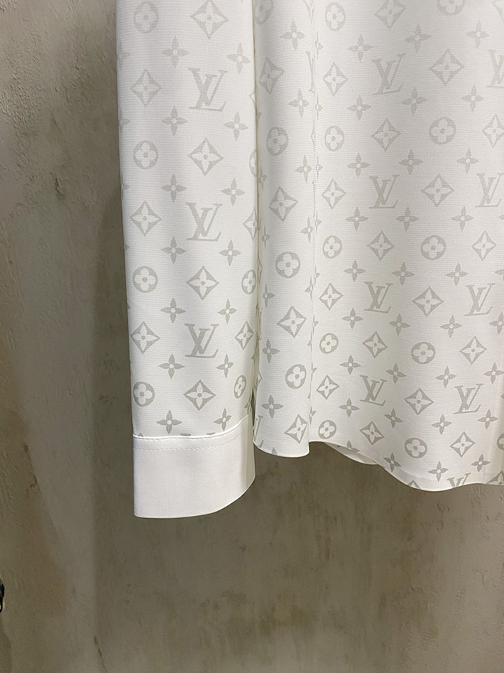 最高級ルイヴィトンスーパーコピー服 Vuitton ミニ モノグラム シルクイブニングシャツ ホワイト 2524806 ルイヴィトン ワイシャツ メンズ - 画像 (4)