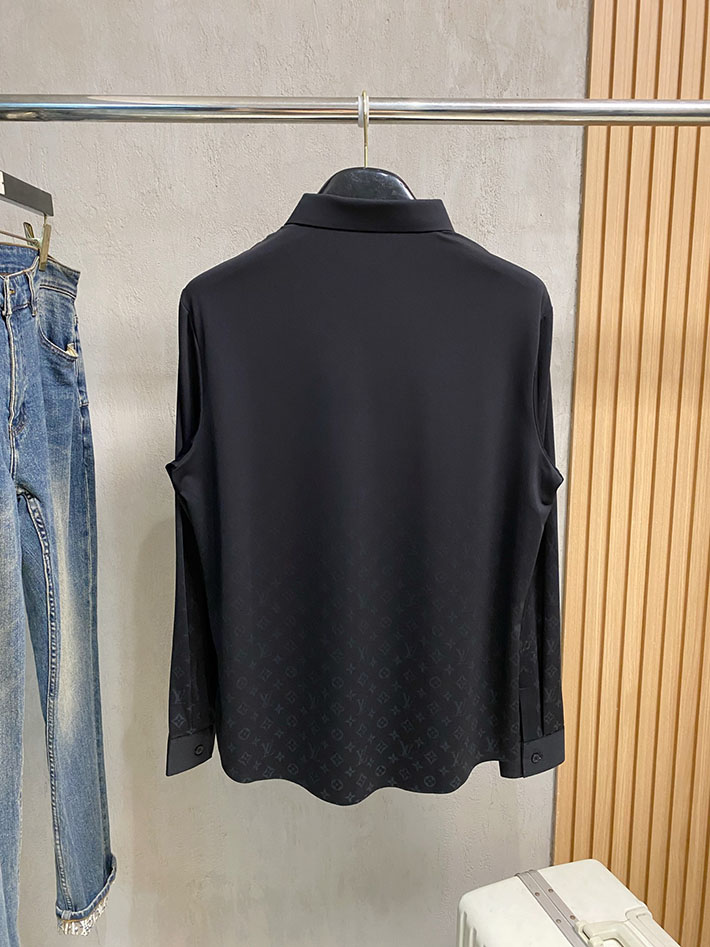 最高級ルイヴィトンスーパーコピー服 Vuitton ミニ モノグラム シルクイブニングシャツ ブラック 2524807 ルイヴィトン ワイシャツ メンズ - 画像 (3)