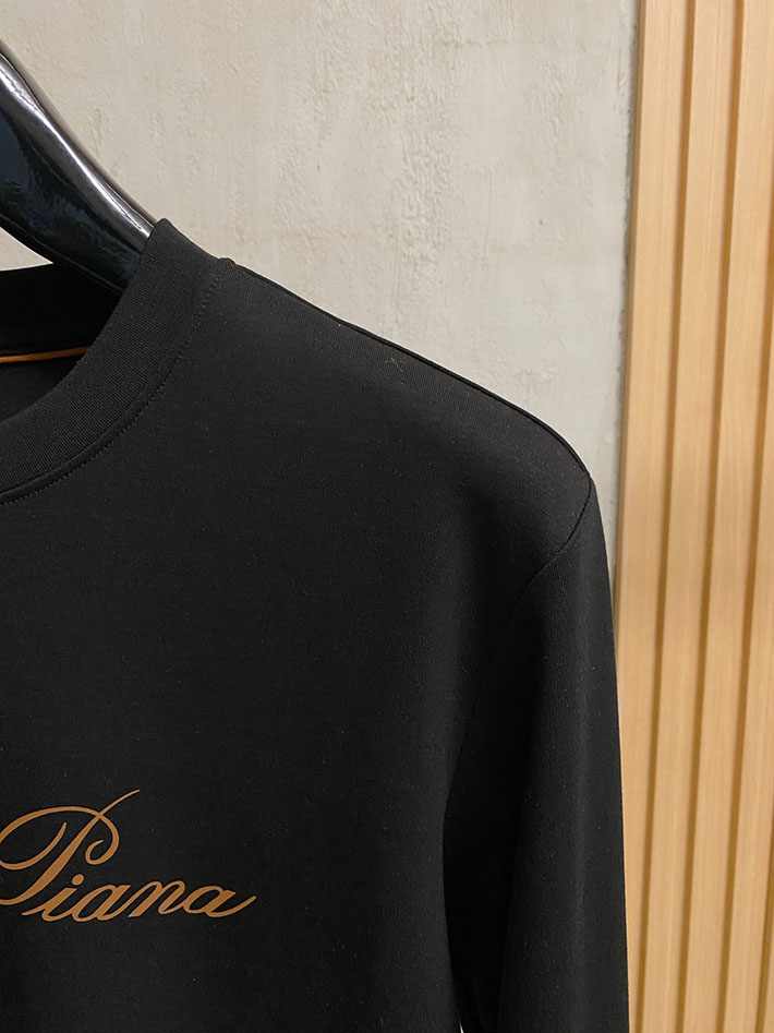 最高級ロロ・ピアーナスーパーコピー LoroPiana メンズ Tシャツ 長袖 クルーネック ブラック 2524820 ロロピアーナ t シャツ メンズ - 画像 (8)