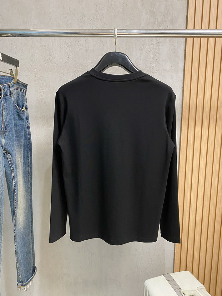 最高級ロロ・ピアーナスーパーコピー LoroPiana メンズ Tシャツ 長袖 クルーネック ブラック 2524820 ロロピアーナ t シャツ メンズ - 画像 (3)