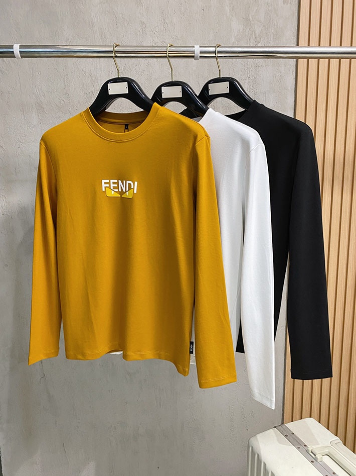 最高級フェンディスーパーコピー キッズ ロングTシャツ FENDI ROMA ロゴ クルーネック 長袖シャツ ホワイト 2524822 フェンディ Tシャツ メンズ - 画像 (2)