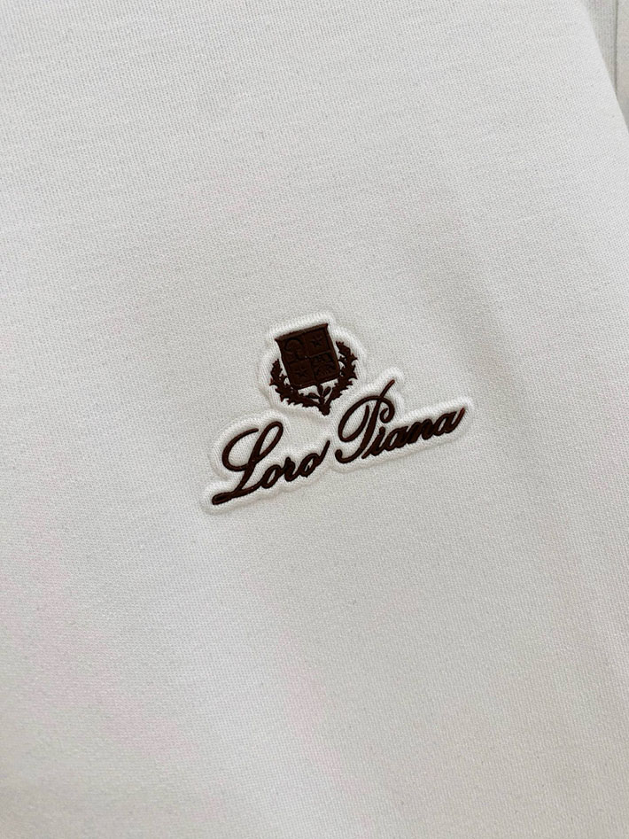最高級ロロ・ピアーナスーパーコピー LoroPiana メンズ Tシャツ 長袖 クルーネック ホワイト 2524823 ロロピアーナ アウトレット 店舗 - 画像 (7)