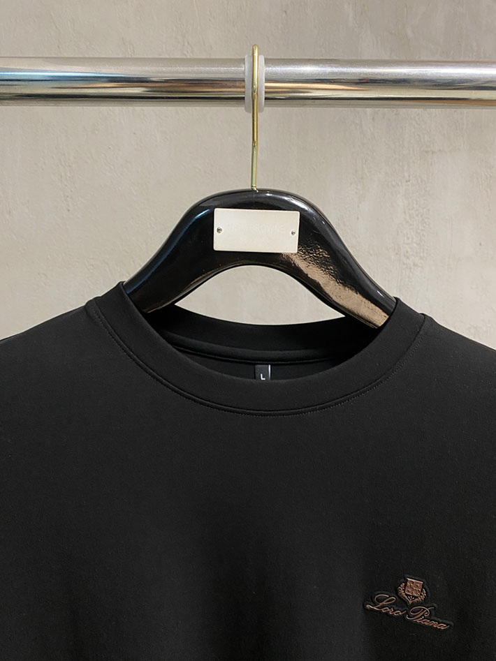 最高級ロロ・ピアーナスーパーコピー LoroPiana メンズ Tシャツ 長袖 クルーネック ブラック 2524824 ロロピアーナ アウトレット 店舗 - 画像 (9)