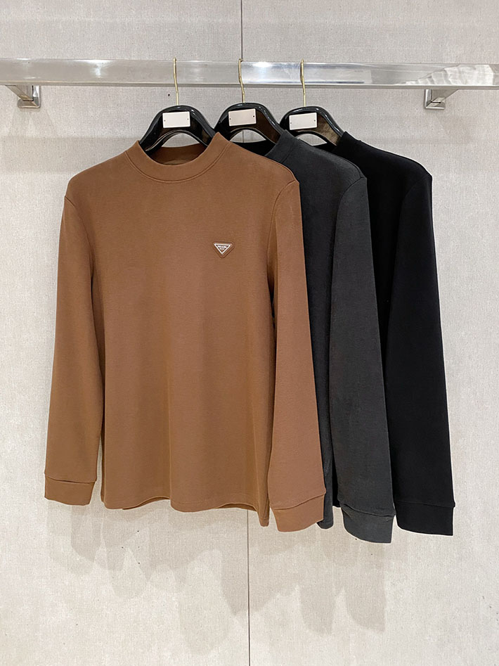 最高級プラダスーパーコピー PRADA トライアングルロゴ 長袖シャツ トップス ロンシャン ブラック 2524825 プラダ t シャツ キッズ - 画像 (2)