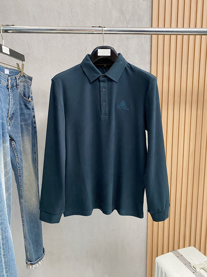 最高級ロロ・ピアーナスーパーコピー LoroPiana 25SS オプティカルホワイトポロシャツ ブラック 2524831 ロロピアーナ アウトレット 店舗 - 画像 (9)