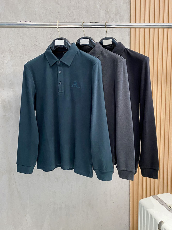 最高級ロロ・ピアーナスーパーコピー LoroPiana 25SS オプティカルホワイトポロシャツ ブラック 2524831 ロロピアーナ アウトレット 店舗 - 画像 (2)
