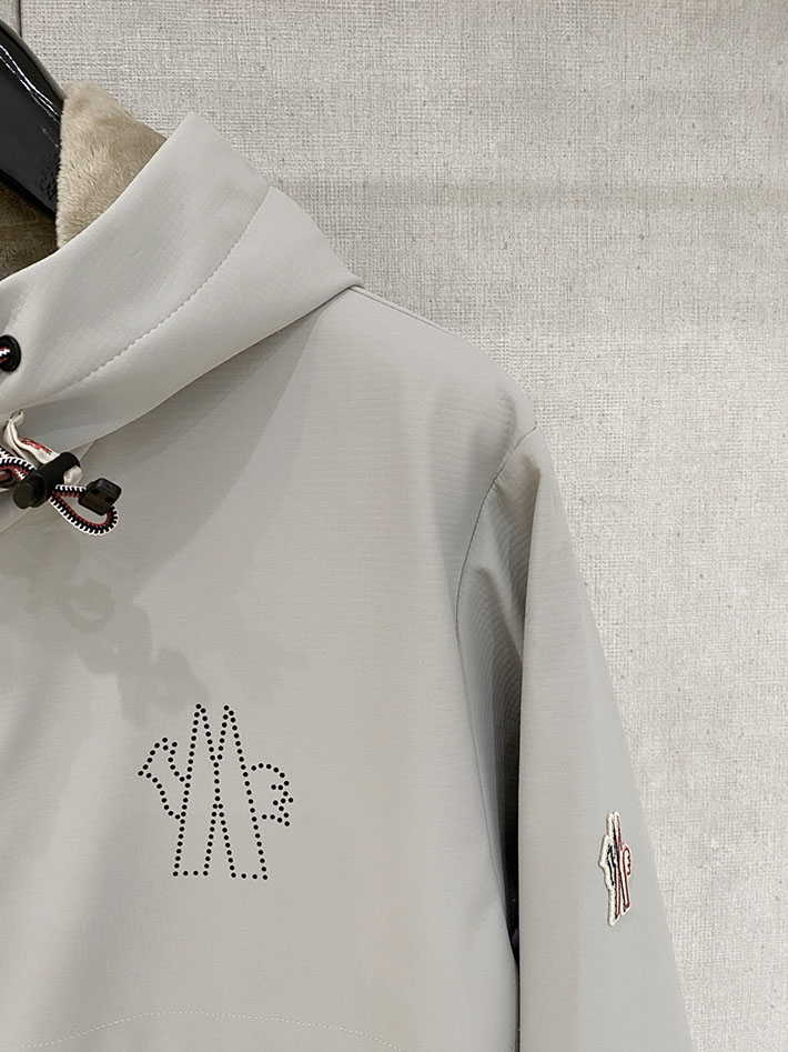 最高級モンクレールスーパーコピー MONCLER 2025新作 フード付きジャケット FANES グレー 2524848 モンクレール フリース メンズ - 画像 (8)