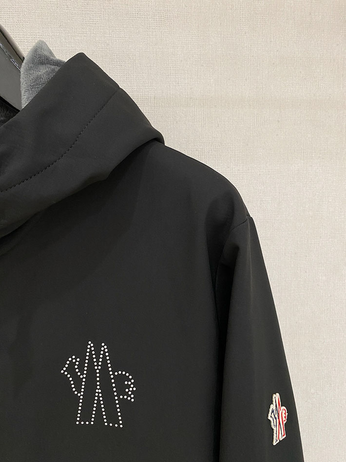 最高級モンクレールスーパーコピー MONCLER 2025新作 フード付きジャケット FANES ブラック 2524850 モンクレール フリース メンズ - 画像 (8)