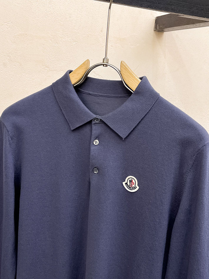 最高級モンクレールスーパーコピー MONCLER ワンポイント ポロシャツ 長袖 ネイビー 2524877 モンクレール ポロシャツ アウトレット - 画像 (9)