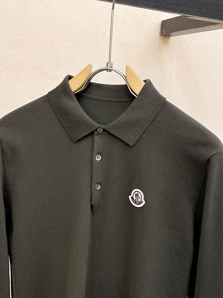 最高級モンクレールスーパーコピー MONCLER ワンポイント ポロシャツ 長袖 ブラック 2524879 モンクレール ポロシャツ メンズ - 画像 (9)