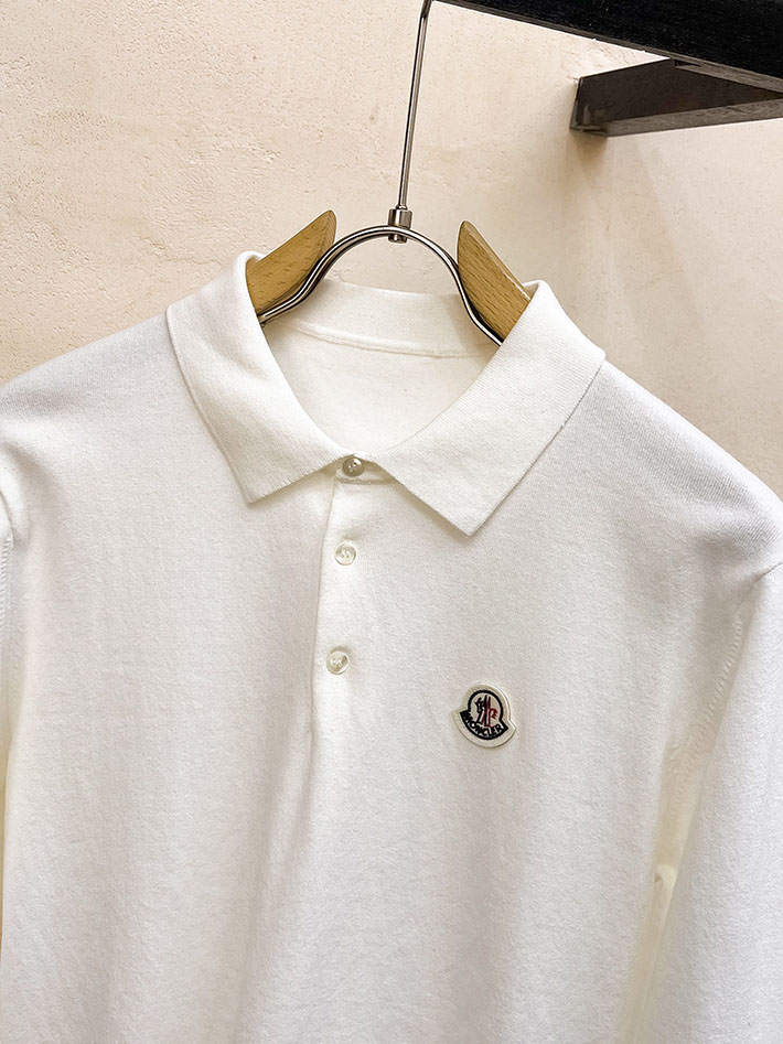 最高級モンクレールスーパーコピー MONCLER ワンポイント ポロシャツ 長袖 ホワイト 2524881 モンクレール ポロシャツ メンズ - 画像 (9)