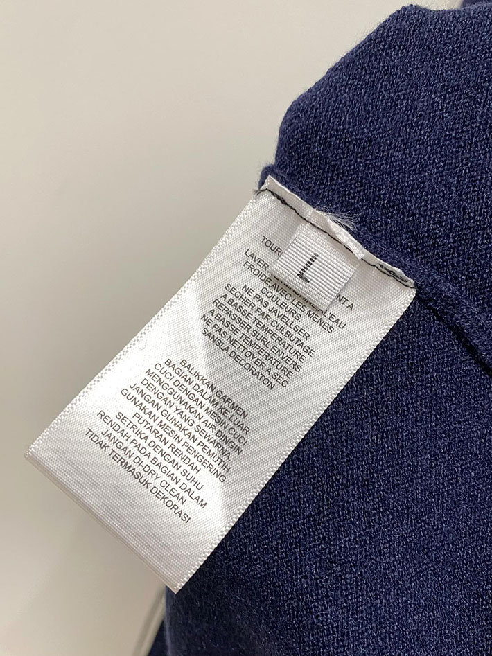最高級アルマーニスーパーコピー ARMANI ストレッチ ピケ テリー スウェットトレーナー ラウンジウェア ネイビー 2524885 アルマーニトレーナー - 画像 (3)