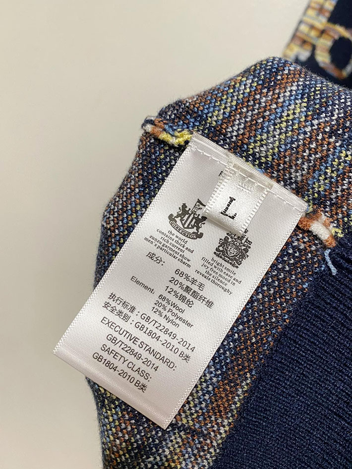 最高級ディオールスーパーコピー Dior オブリーク総柄 クルーネック ニットセーター ネイビー 2524892 ディオール トレーナー メンズ - 画像 (4)