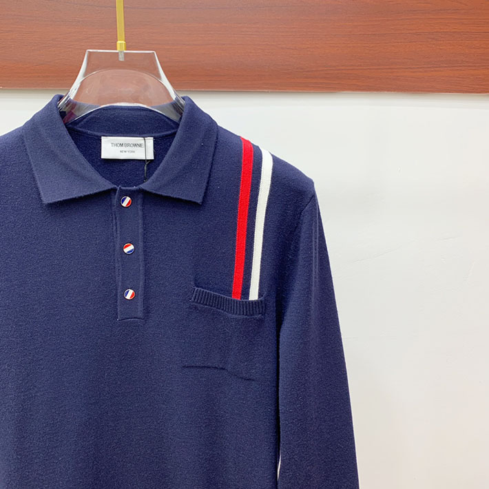 最高級トムブラウンスーパーコピー Thom Browne メンズ ポロシャツ ブルー 2524895 トムブラウン ポロシャツ メンズ - 画像 (7)