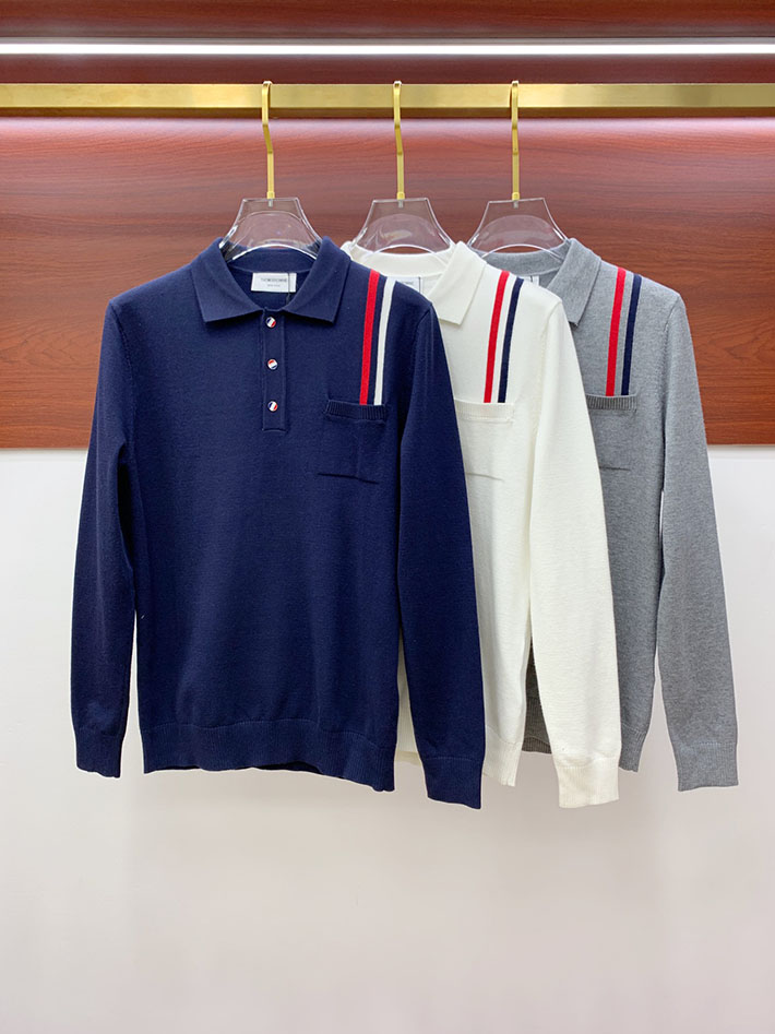 最高級トムブラウンスーパーコピー Thom Browne メンズ ポロシャツ ブルー 2524895 トムブラウン ポロシャツ メンズ - 画像 (2)