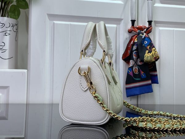 ルイヴィトン アウトレット 店舗 LOUIS VUITTON バイカラー モノグラム アンプラント ナノ スピーディ M24169 ラテホワイト×抹茶 - 画像 (9)