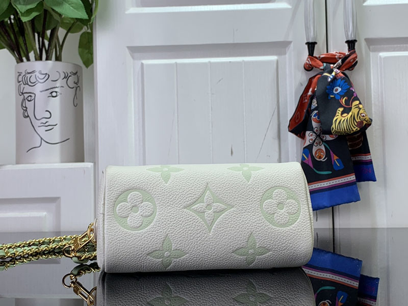 ルイヴィトン アウトレット 店舗 LOUIS VUITTON バイカラー モノグラム アンプラント ナノ スピーディ M24169 ラテホワイト×抹茶 - 画像 (7)