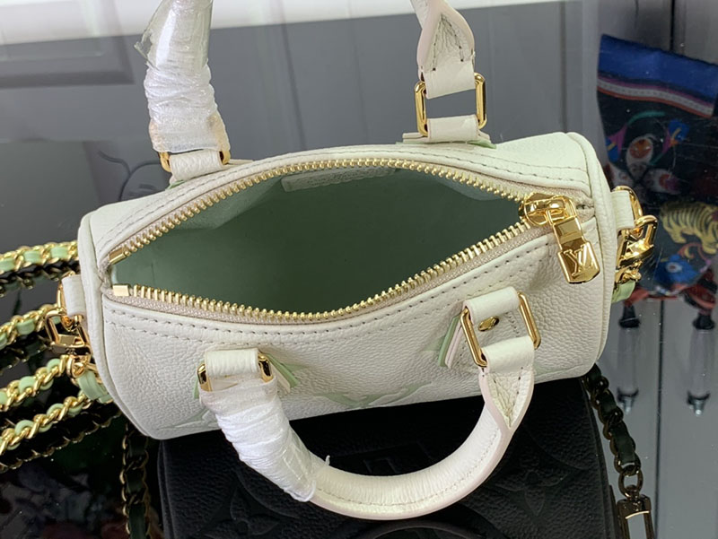 ルイヴィトン アウトレット 店舗 LOUIS VUITTON バイカラー モノグラム アンプラント ナノ スピーディ M24169 ラテホワイト×抹茶 - 画像 (3)