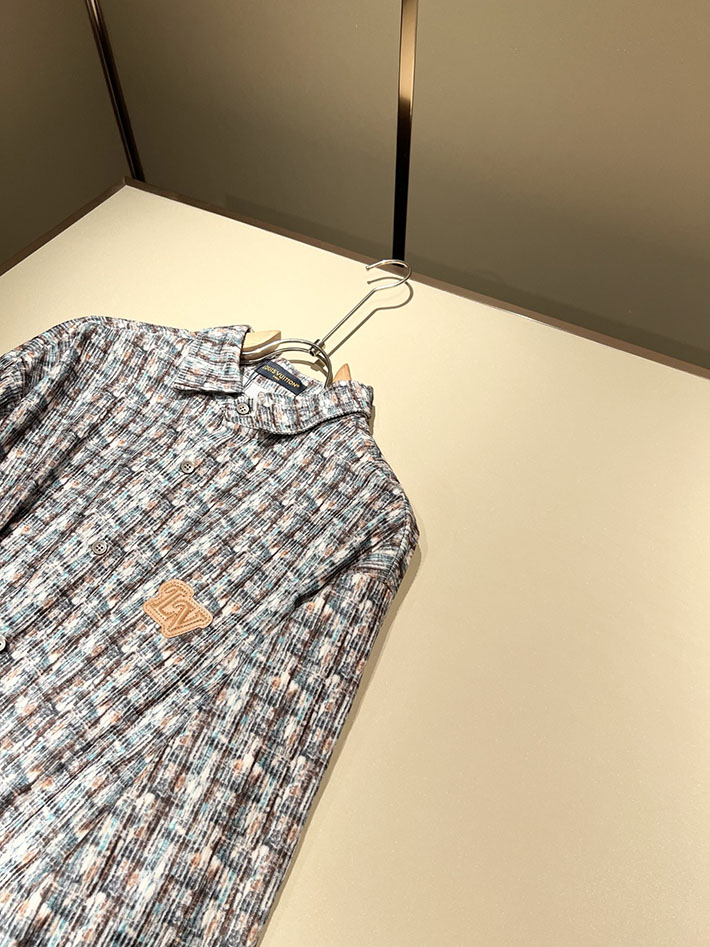 最高級ルイヴィトンスーパーコピー服 モノグラム クレイジーパターン チェック 長袖シャツ メンズ 2524959 ルイヴィトン ワイシャツ メンズ - 画像 (5)