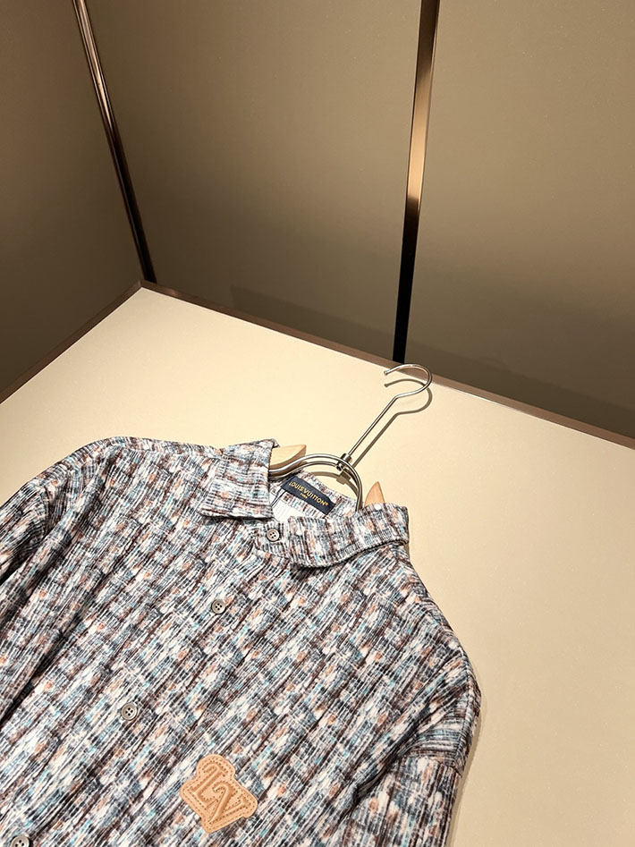 最高級ルイヴィトンスーパーコピー服 モノグラム クレイジーパターン チェック 長袖シャツ メンズ 2524959 ルイヴィトン ワイシャツ メンズ - 画像 (4)