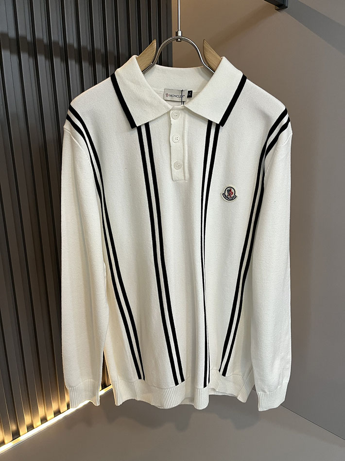 最高級モンクレールスーパーコピー MONCLER ポロシャツ 長袖 メンズ・レディース兼用 ホワイト 2524991 モンクレール ポロシャツ アウトレット - 画像 (9)