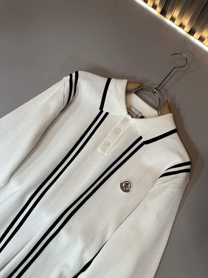 最高級モンクレールスーパーコピー MONCLER ポロシャツ 長袖 メンズ・レディース兼用 ホワイト 2524991 モンクレール ポロシャツ アウトレット - 画像 (6)