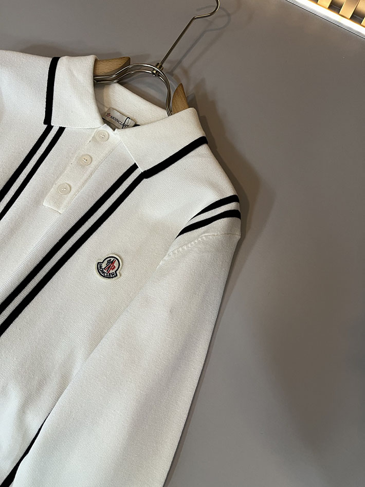 最高級モンクレールスーパーコピー MONCLER ポロシャツ 長袖 メンズ・レディース兼用 ホワイト 2524991 モンクレール ポロシャツ アウトレット - 画像 (5)