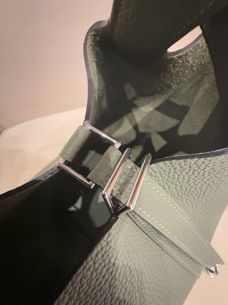 レディース エルメス バッグ HERMES ピコタンロック 18 PM ヴェールオリーブ トリヨンクレマンス シルバー金具 2526016 ピコタン 18 定価 - 画像 (6)