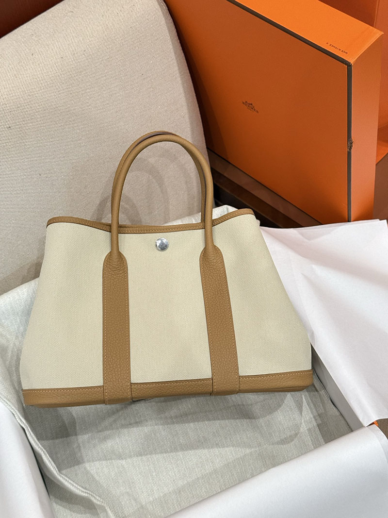 レディース エルメス バッグ HERMES ガーデンパーティ 30 TPM ビスキュイ/ベト ネゴンダ/トワル シルバー金具 2526020 ガーデンパーティ 定価 - 画像 (8)