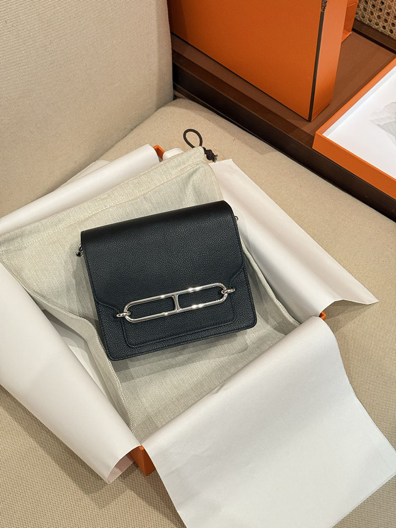レディース エルメス バッグ HERMES ロウリス(ルリ) ミニ 黒 ブラック エバーカラー シルバー金具 2526021 ルリミニ 定価 - 画像 (7)