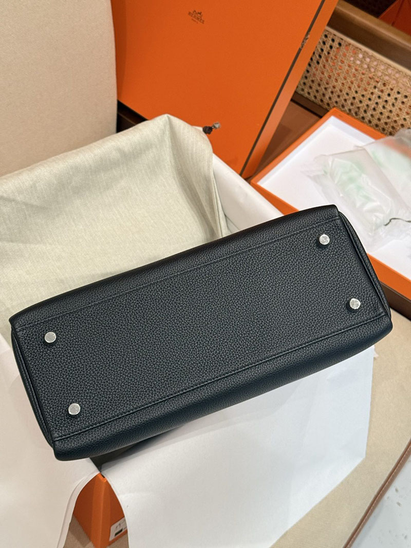 レディース エルメス バッグ HERMES ケリー32/内縫 黒 ブラック トゴ シルバー金具 2526024 ケリー32 定価 - 画像 (6)