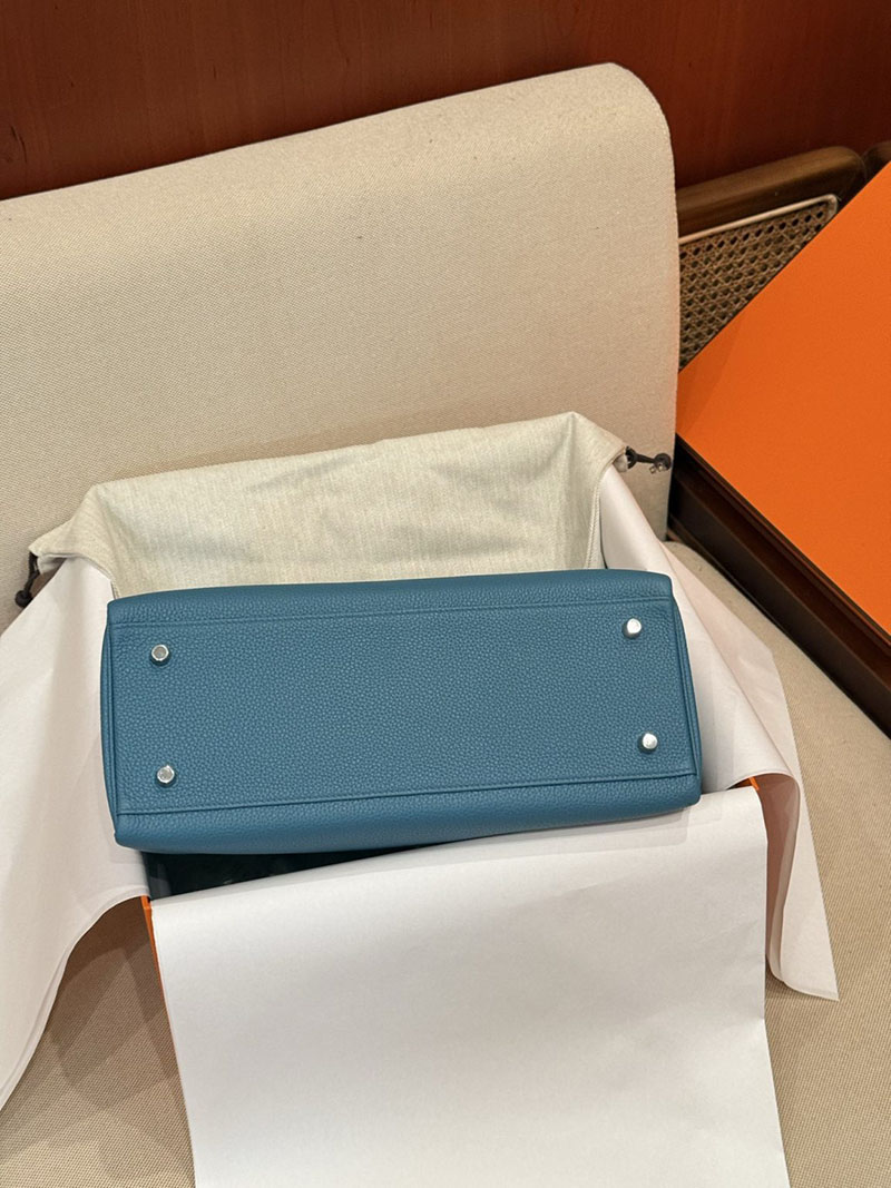 レディース エルメス バッグ HERMES ケリー32/内縫 アズール トゴ シルバー金具 2526025 ケリー32 定価 - 画像 (5)