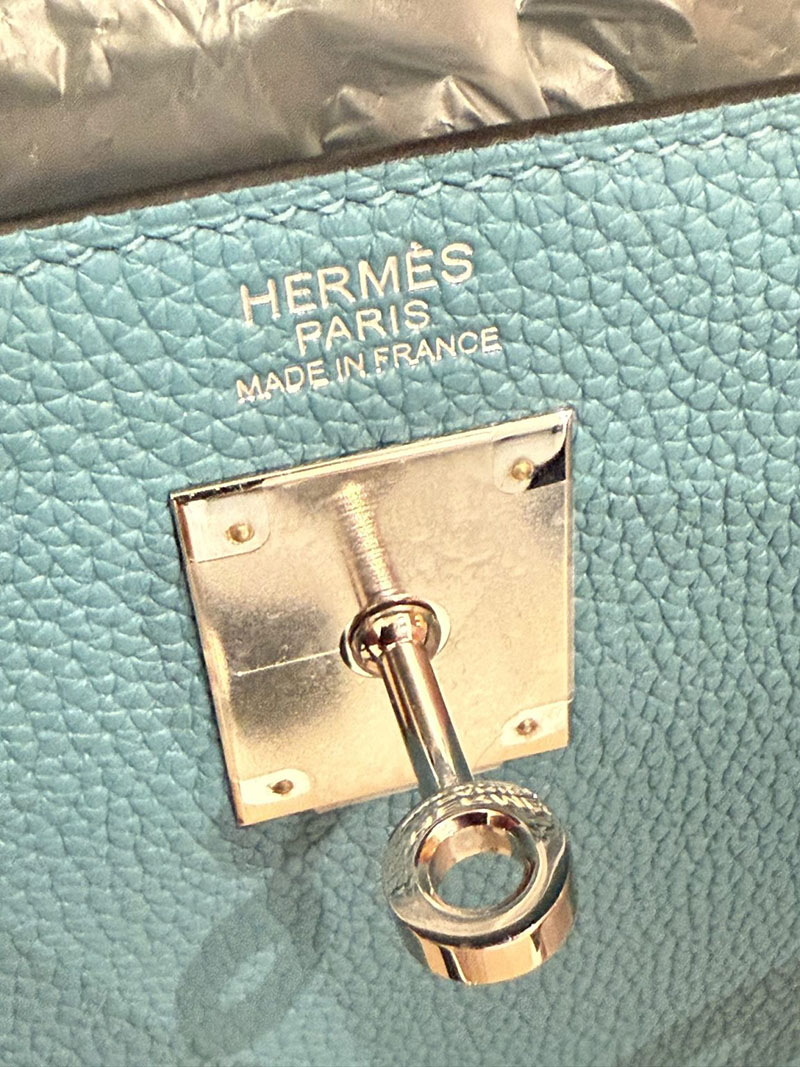 レディース エルメス バッグ HERMES ケリー32/内縫 アズール トゴ シルバー金具 2526025 ケリー32 定価 - 画像 (4)