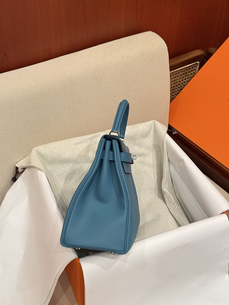 レディース エルメス バッグ HERMES ケリー32/内縫 アズール トゴ シルバー金具 2526025 ケリー32 定価 - 画像 (3)