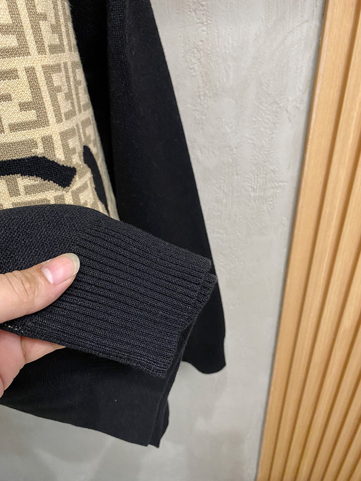 最高級フェンディスーパーコピー FENDI セーター ニット メンズ トップス ブラック 2525056 フェンディ セーター メンズ - 画像 (4)