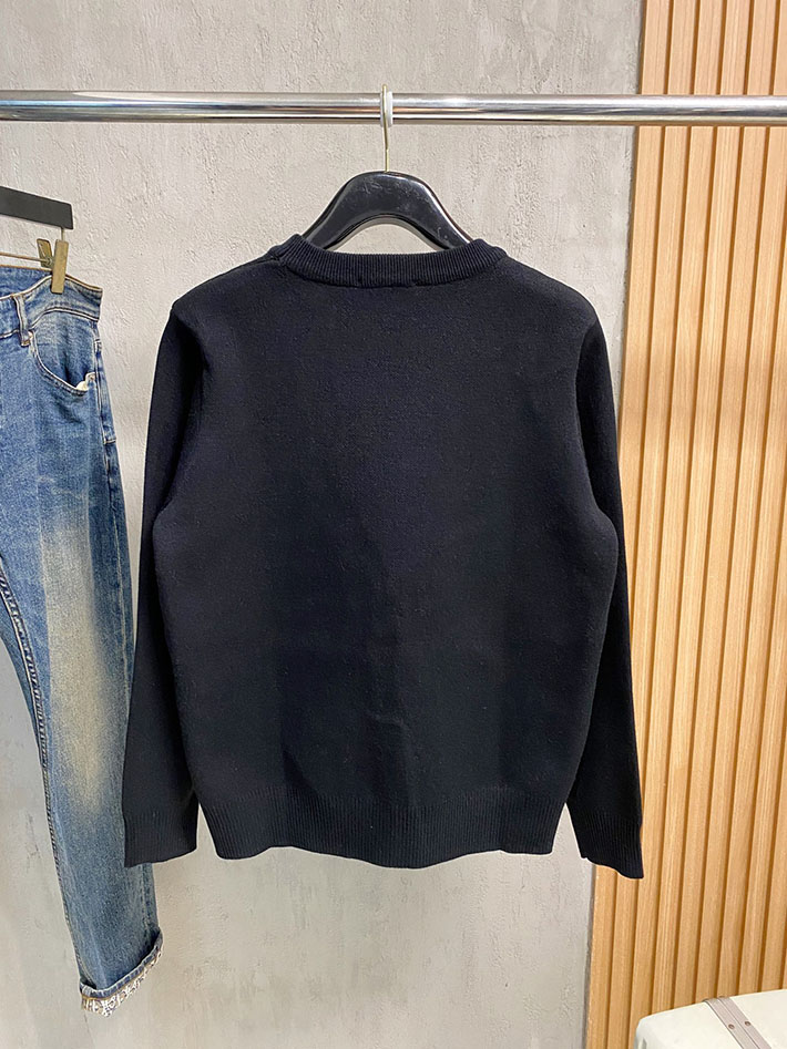 最高級フェンディスーパーコピー FENDI セーター ニット メンズ トップス ブラック 2525056 フェンディ セーター メンズ - 画像 (2)