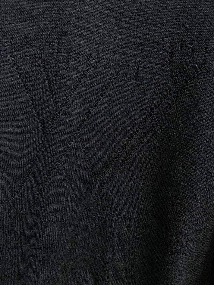 最高級ルイヴィトンスーパーコピー LV プルオーバー グレーメランジ ロゴ ブラック 2525064 ヴィトン ニット メンズ - 画像 (7)