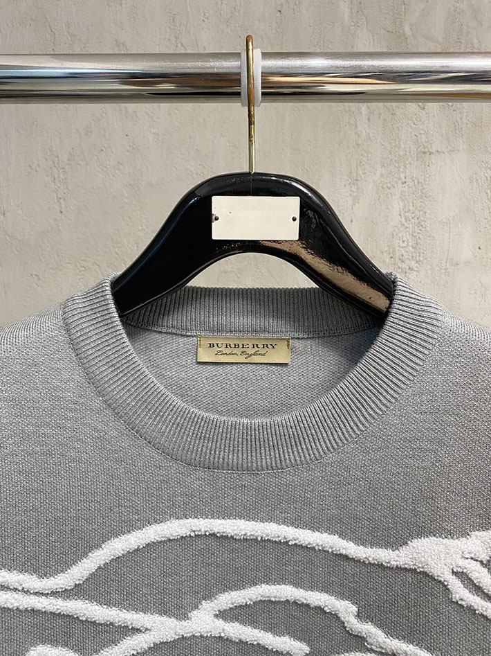 最高級バーバリースーパーコピー BURBERRY クルーネックセーター ニット グレー 2525065 バーバリー メンズ ニット - 画像 (9)