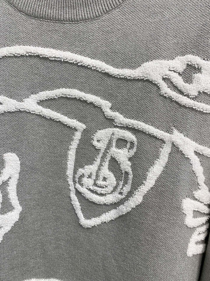 最高級バーバリースーパーコピー BURBERRY クルーネックセーター ニット グレー 2525065 バーバリー メンズ ニット - 画像 (7)