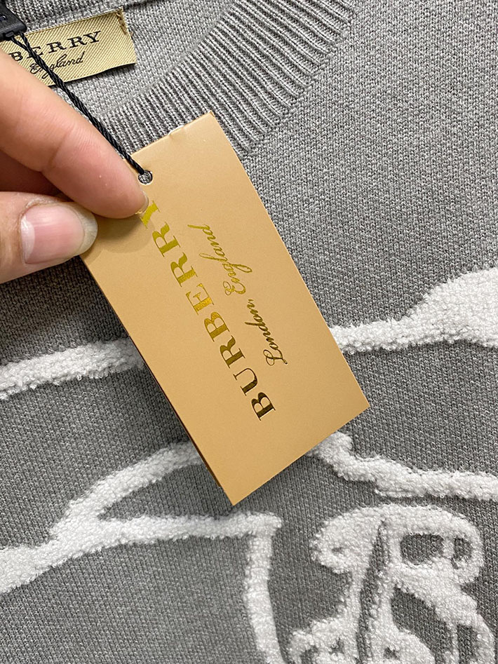 最高級バーバリースーパーコピー BURBERRY クルーネックセーター ニット グレー 2525065 バーバリー メンズ ニット - 画像 (5)