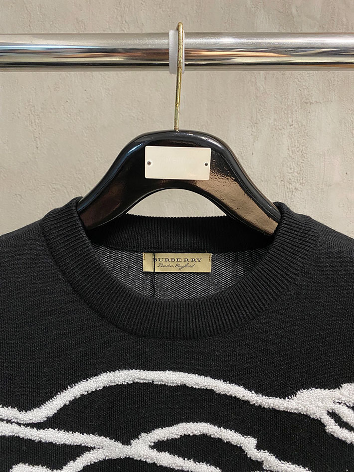 最高級バーバリースーパーコピー BURBERRY クルーネックセーター ニット ブラック 2525066 バーバリー メンズ ニット - 画像 (9)