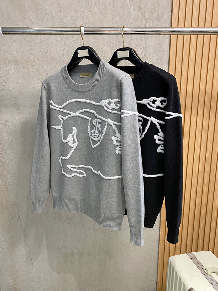 最高級バーバリースーパーコピー BURBERRY クルーネックセーター ニット ブラック 2525066 バーバリー メンズ ニット - 画像 (2)