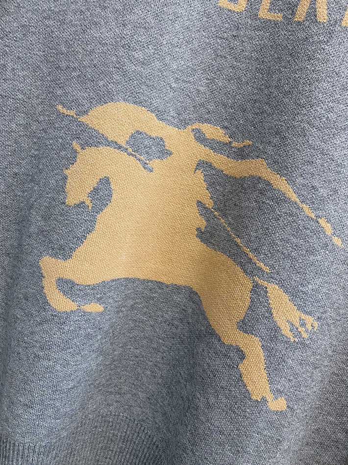 最高級バーバリースーパーコピー BURBERRY クルーネックセーター ニット グレー 2525067 ルイヴィトン セーター メンズ - 画像 (6)