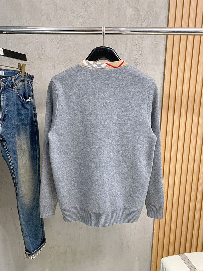 最高級バーバリースーパーコピー BURBERRY クルーネックセーター ニット グレー 2525067 ルイヴィトン セーター メンズ - 画像 (3)